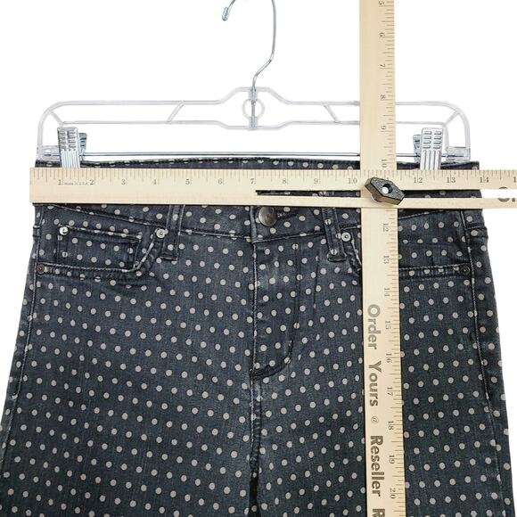 ELSE Women's Black/Tan Polka Dot Skinny Ankle Stretch Pants Size 28 - Picture 7 of 9